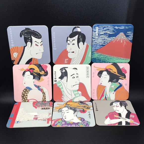 Accents Vintage Ukiyoe Coasters Japanese Fine Art 11 Piece Poshmark